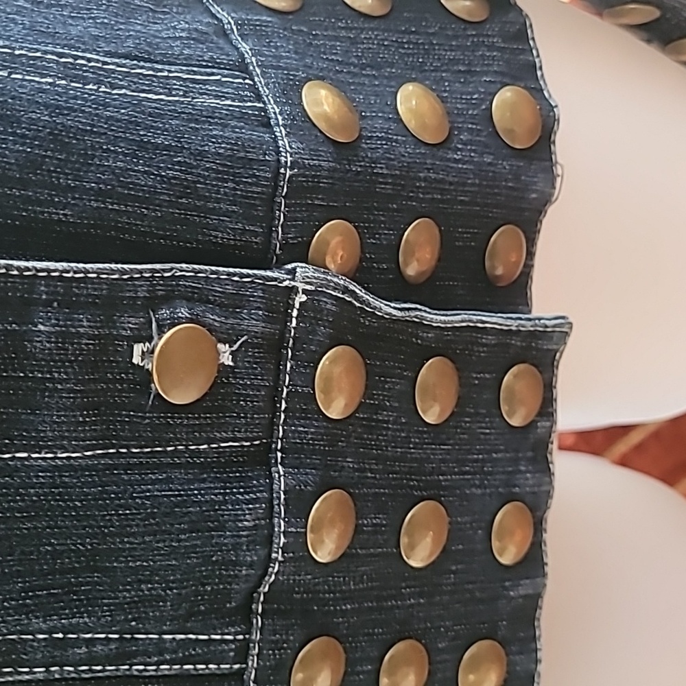 Vintage Denim Studded Jacket - Picture 3 of 16
